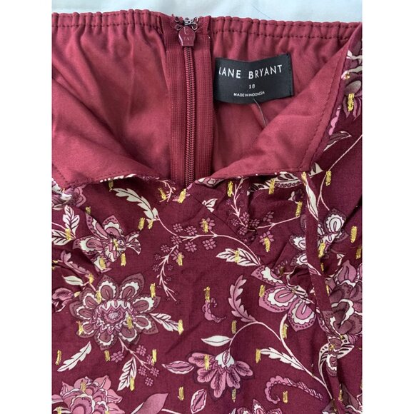 Womens Lane Bryant Peasant Dress Size 18 Off Shoulder Midi Length A-line 6850 - Picture 4 of 15